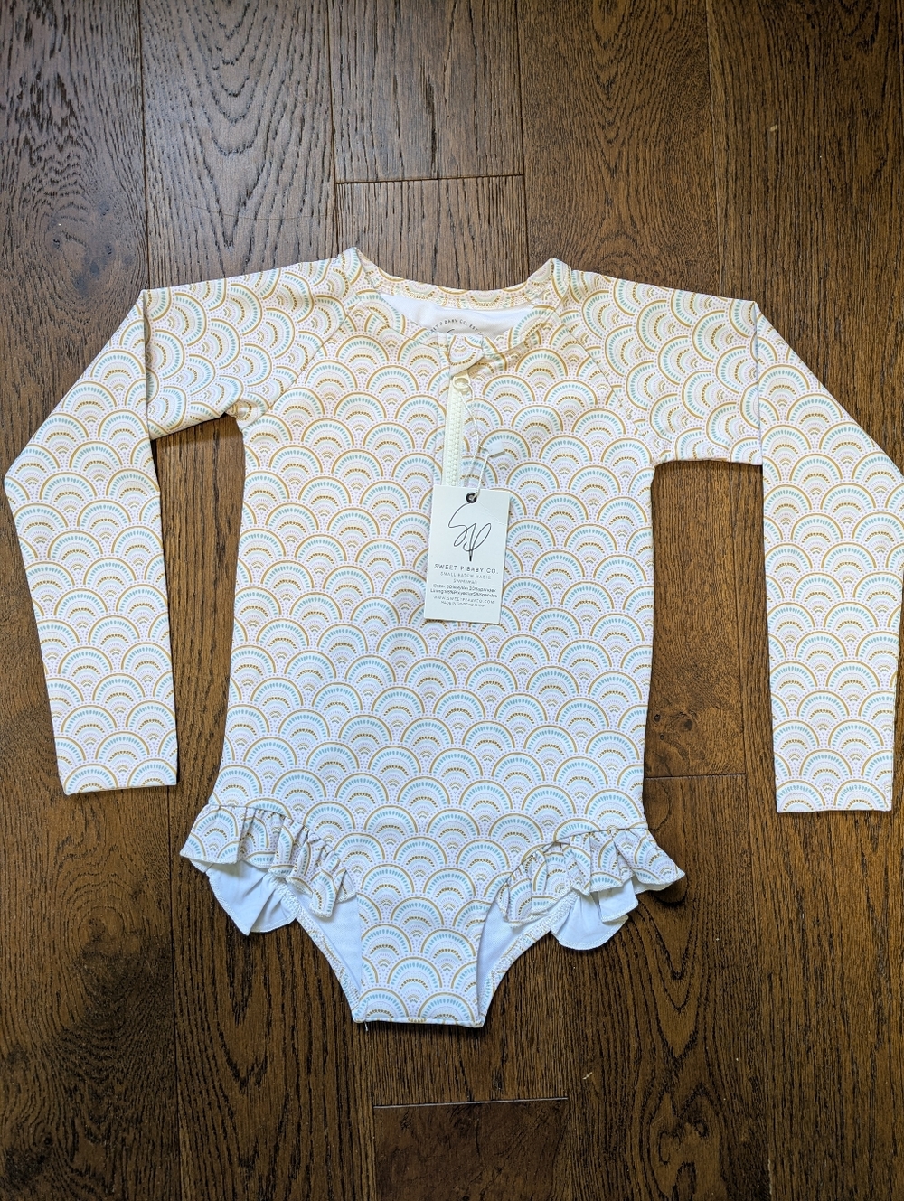 Girls' Long Sleeve Swimsuit Sweet P Baby Co